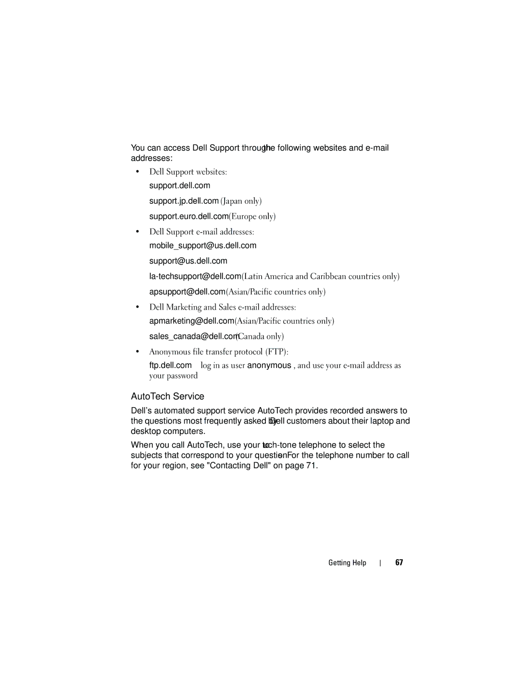 Dell DCSCSF, 220S, J531H, DCSCLF, DCSCMF specifications AutoTech Service 