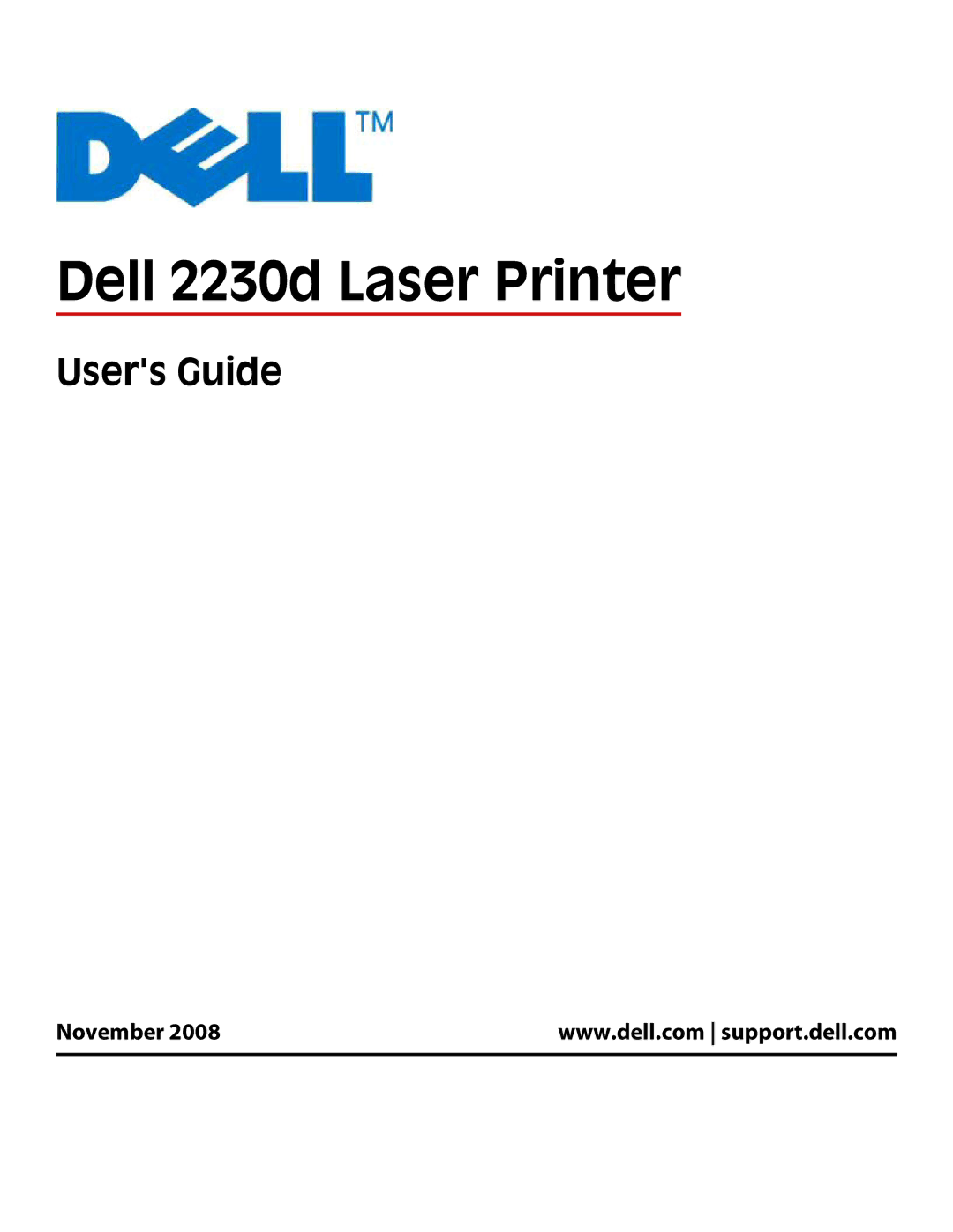 Dell 2230d manual Users Guide, November 