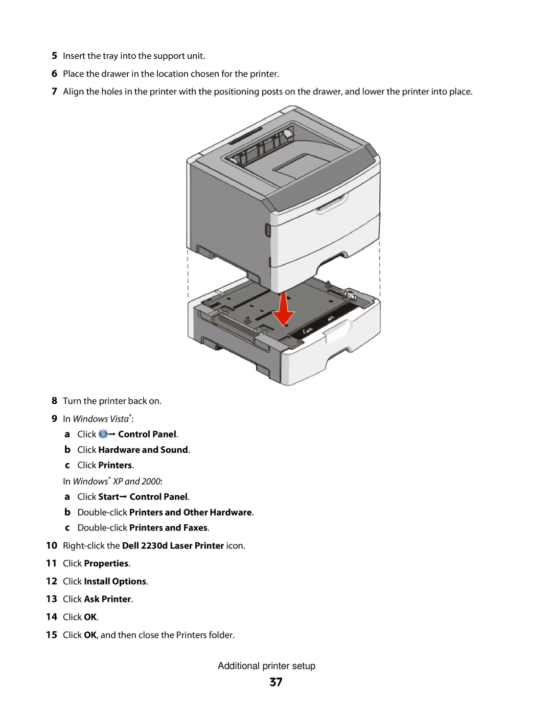 Dell 2230d manual Windows Vista 