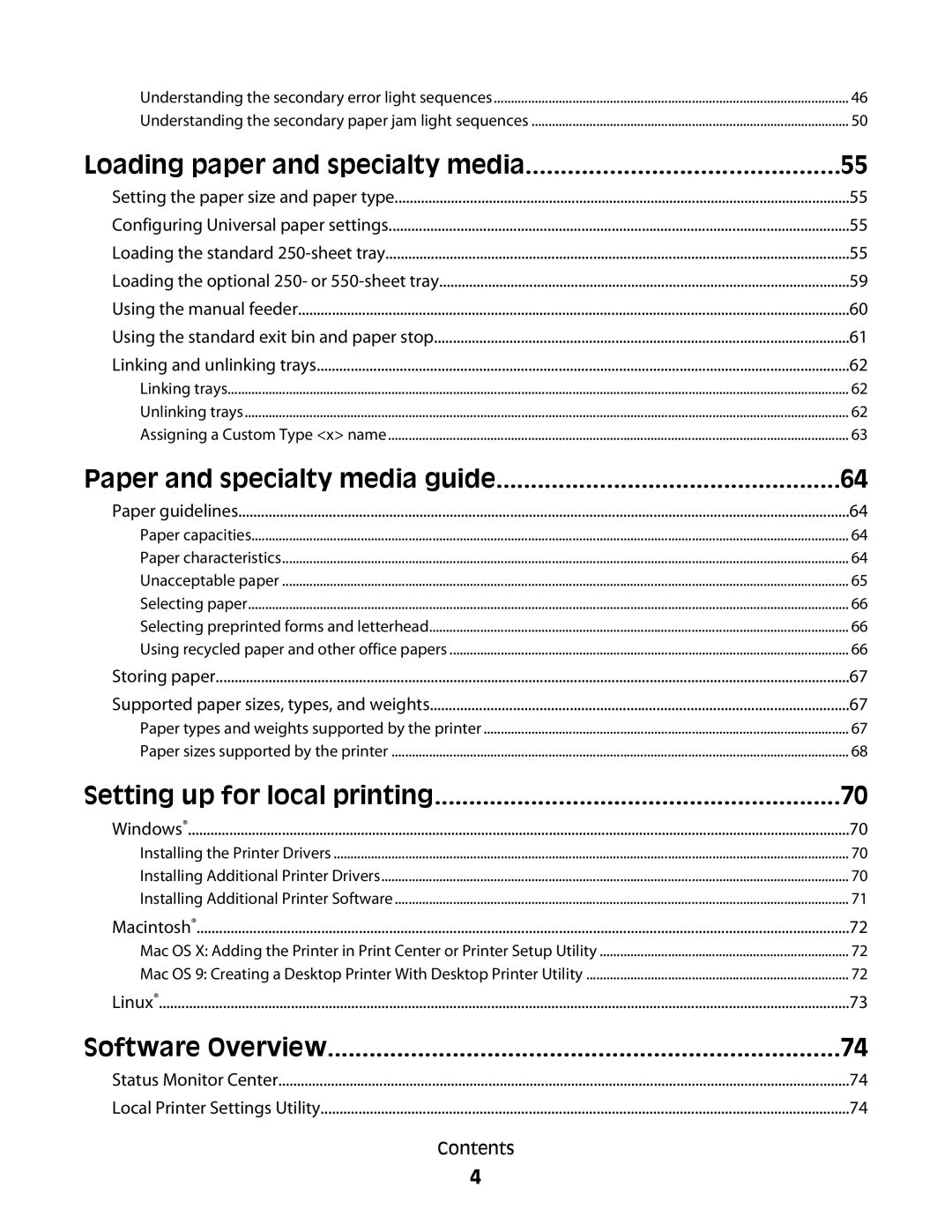 Dell 2230d manual Loading paper and specialty media 