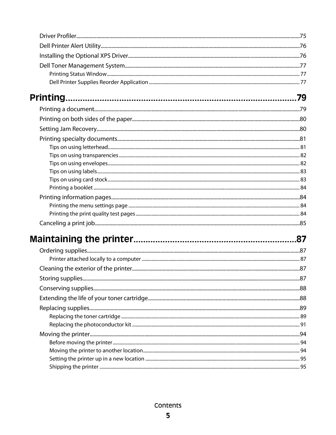 Dell 2230d manual Printing 