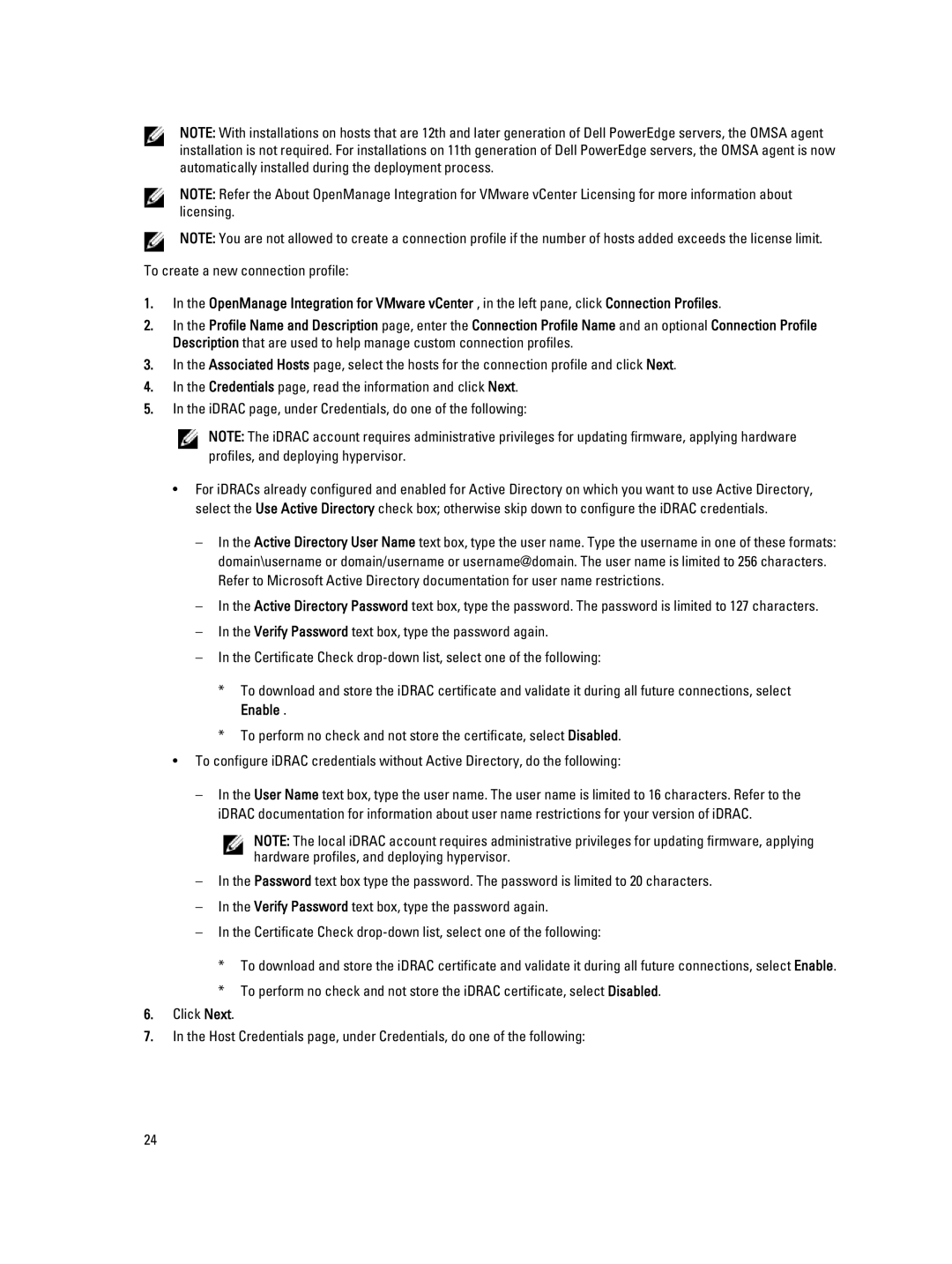 Dell 2.3 manual To create a new connection profile 