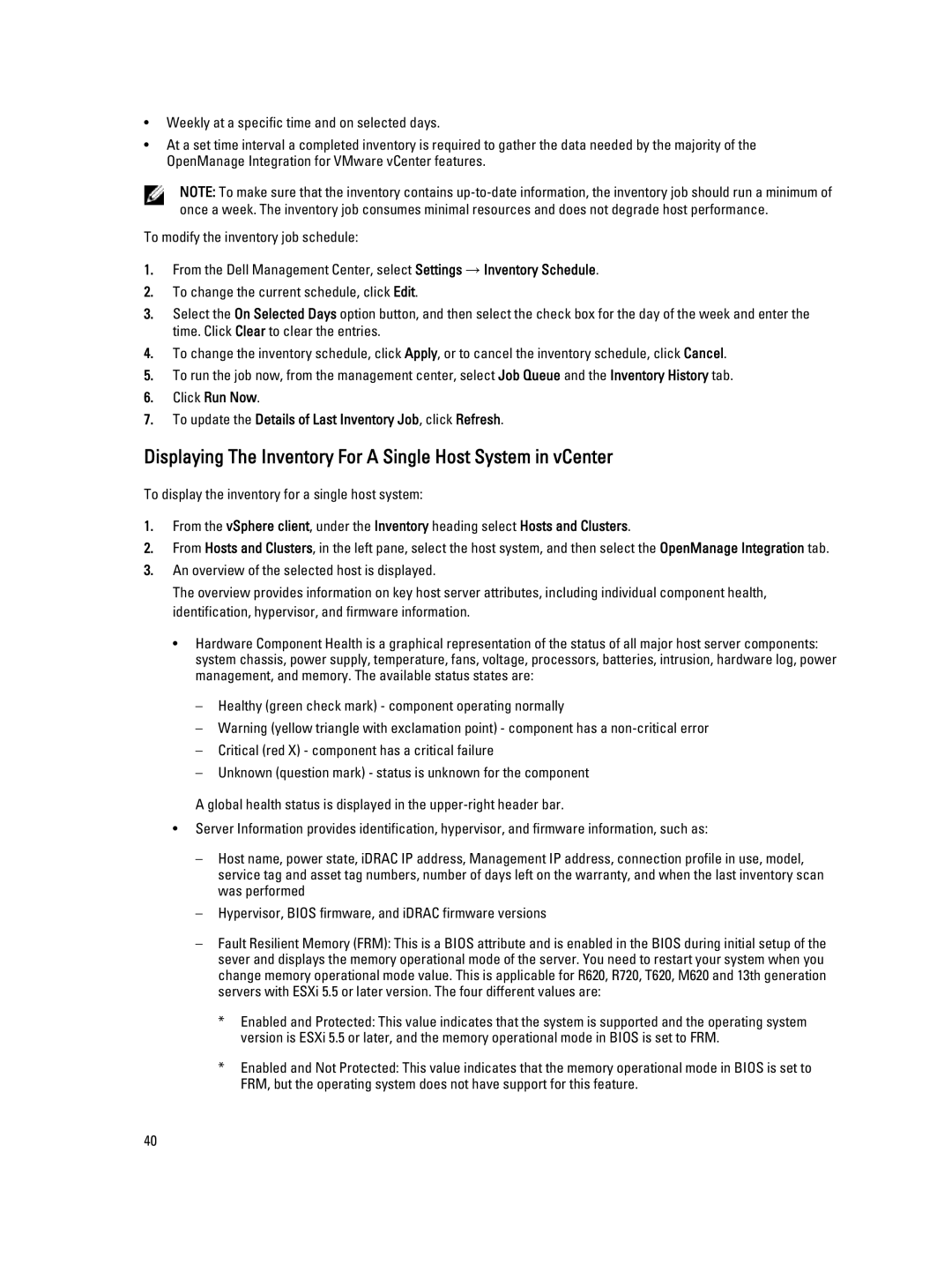 Dell 2.3 manual Displaying The Inventory For a Single Host System in vCenter 