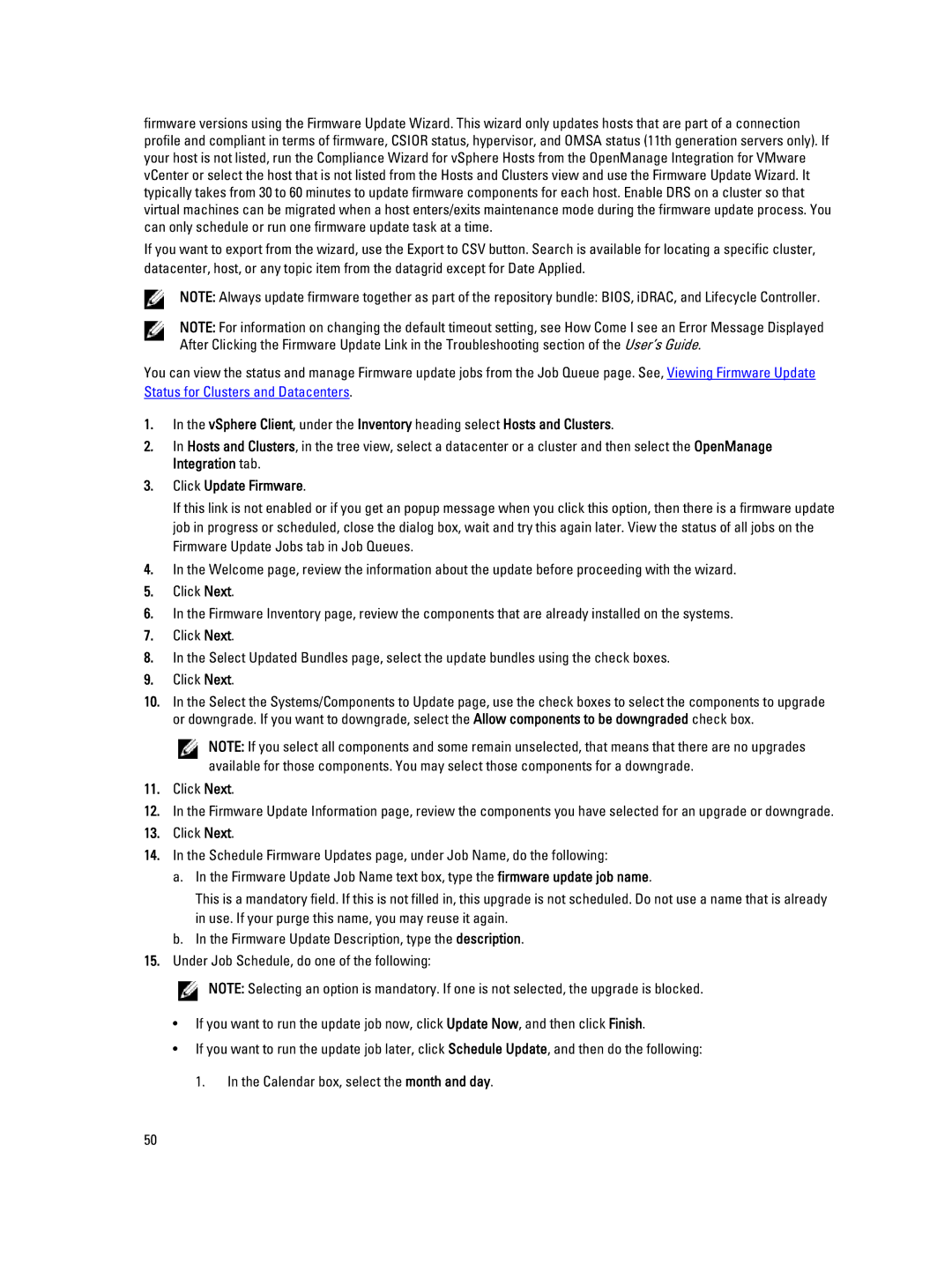 Dell 2.3 manual Click Update Firmware 