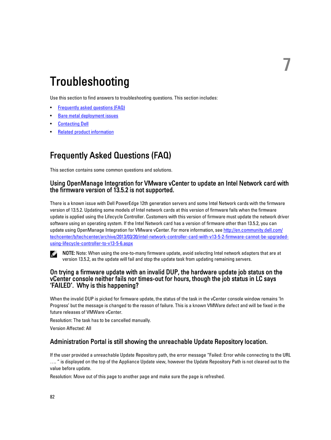 Dell 2.3 manual Troubleshooting, Frequently Asked Questions FAQ 