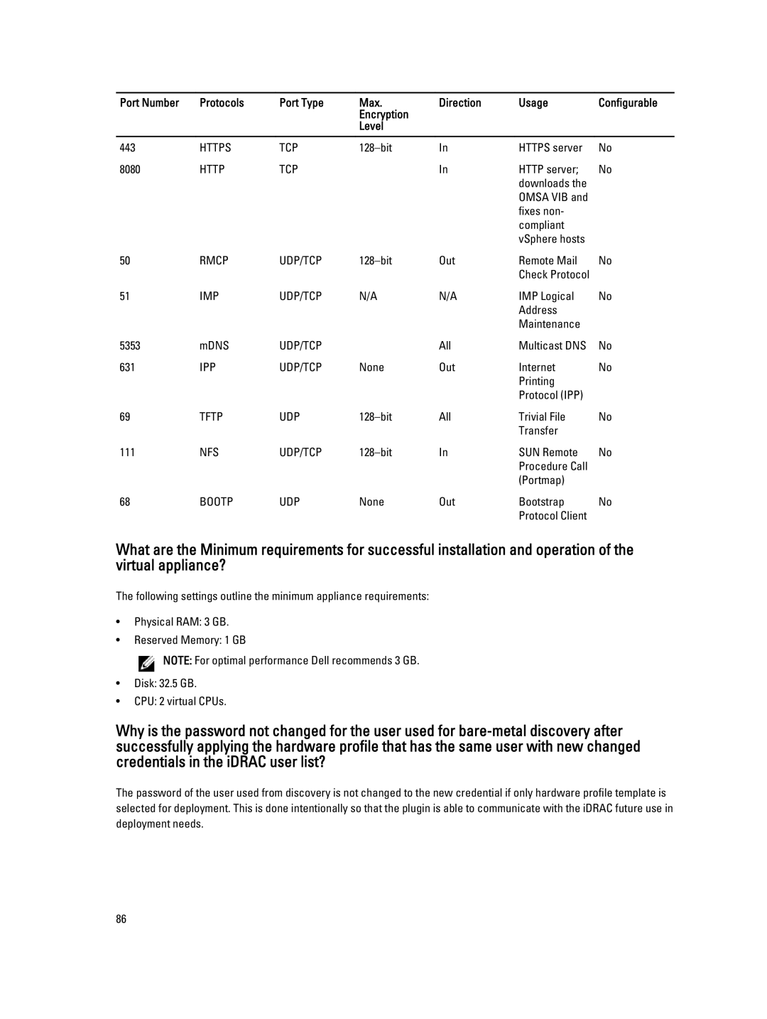 Dell 2.3 manual Rmcp UDP/TCP 