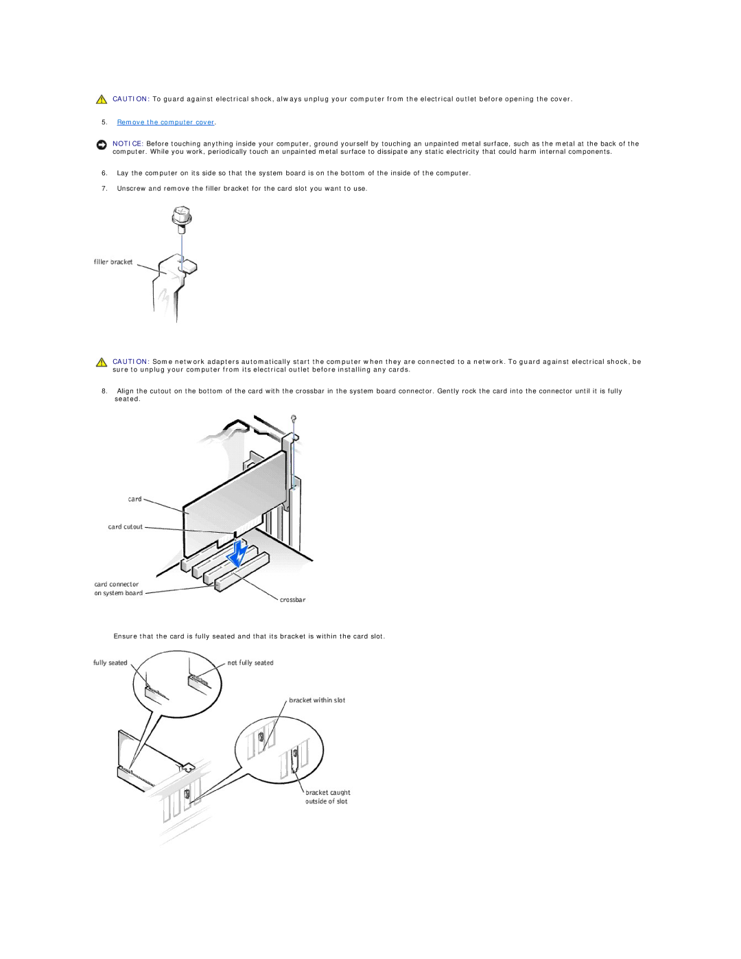 Dell 2300 technical specifications Remove the computer cover 