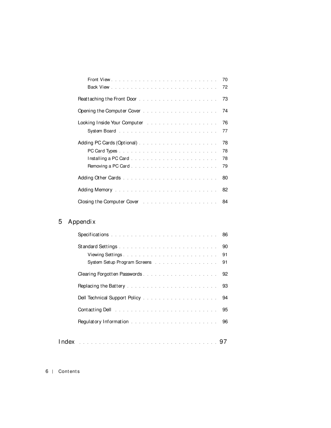 Dell 2300C manual Appendix 