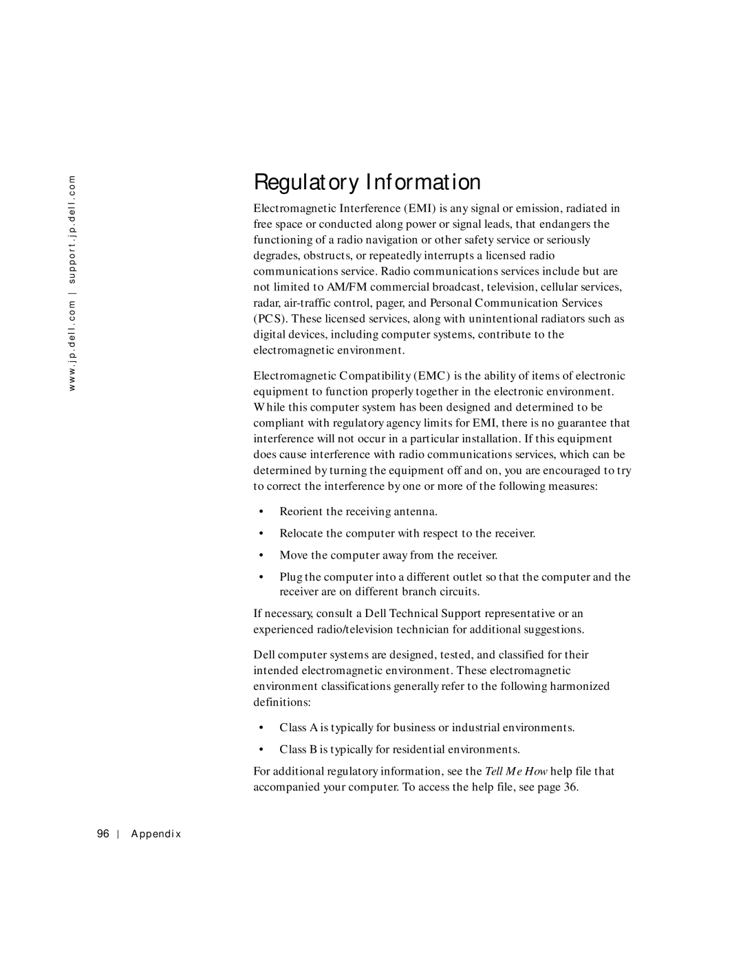 Dell 2300C manual Regulatory Information 