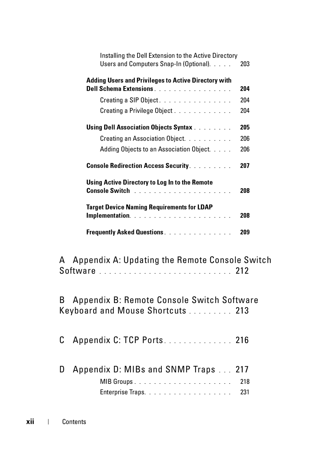 Dell 2321DS manual Xii 