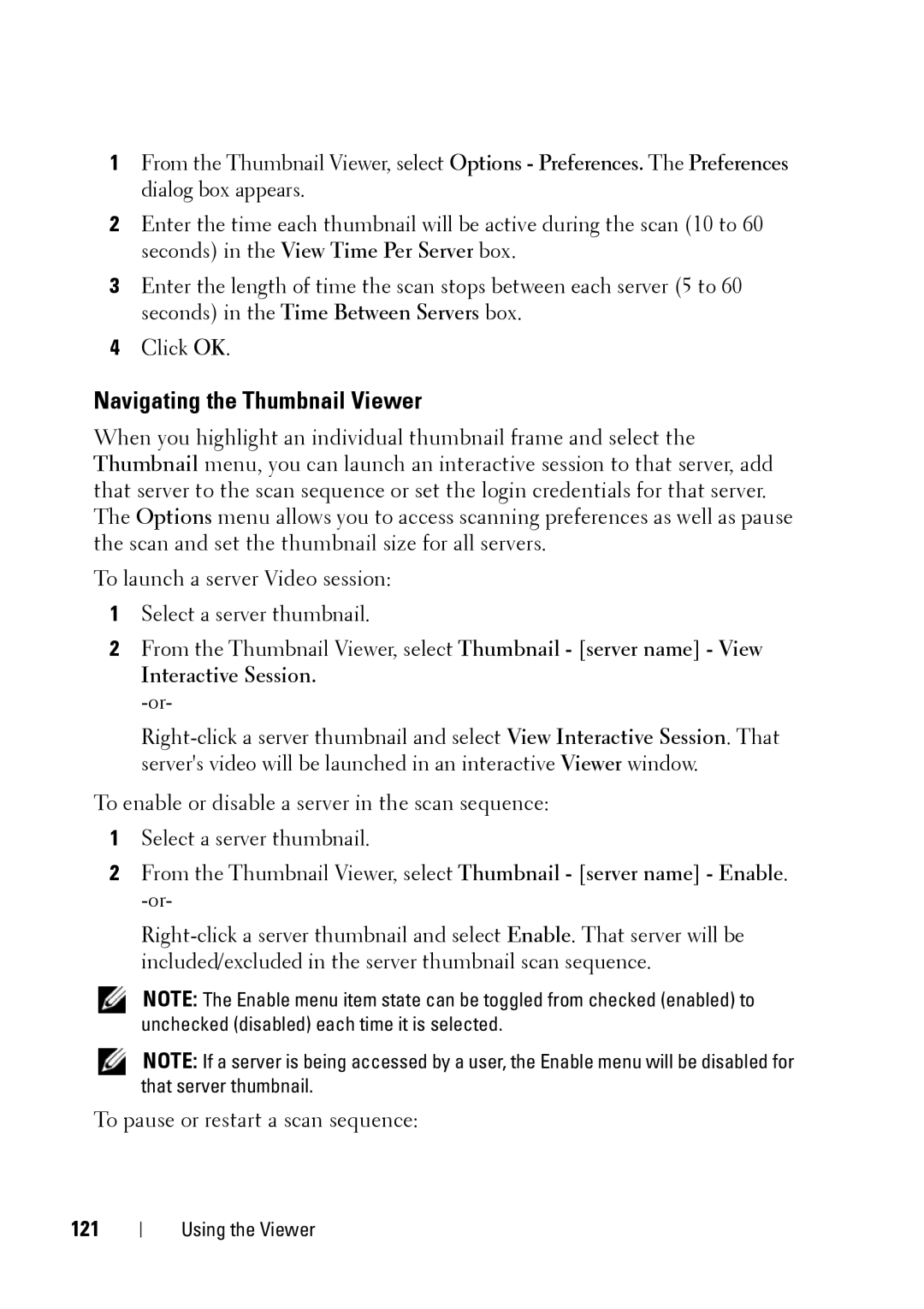 Dell 2321DS manual Navigating the Thumbnail Viewer, 121 