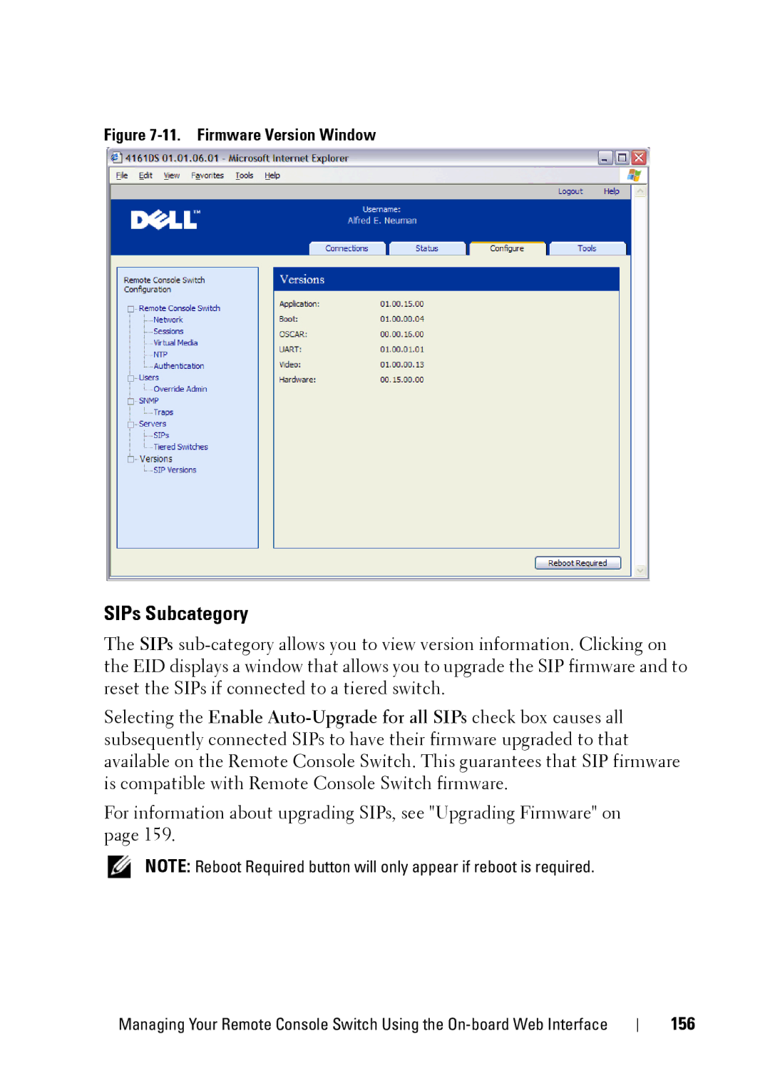 Dell 2321DS manual SIPs Subcategory, 156 