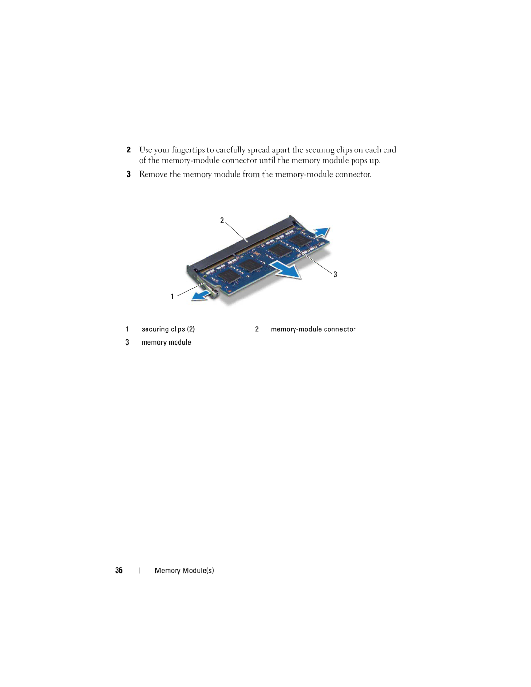 Dell 2330 owner manual Securing clips 