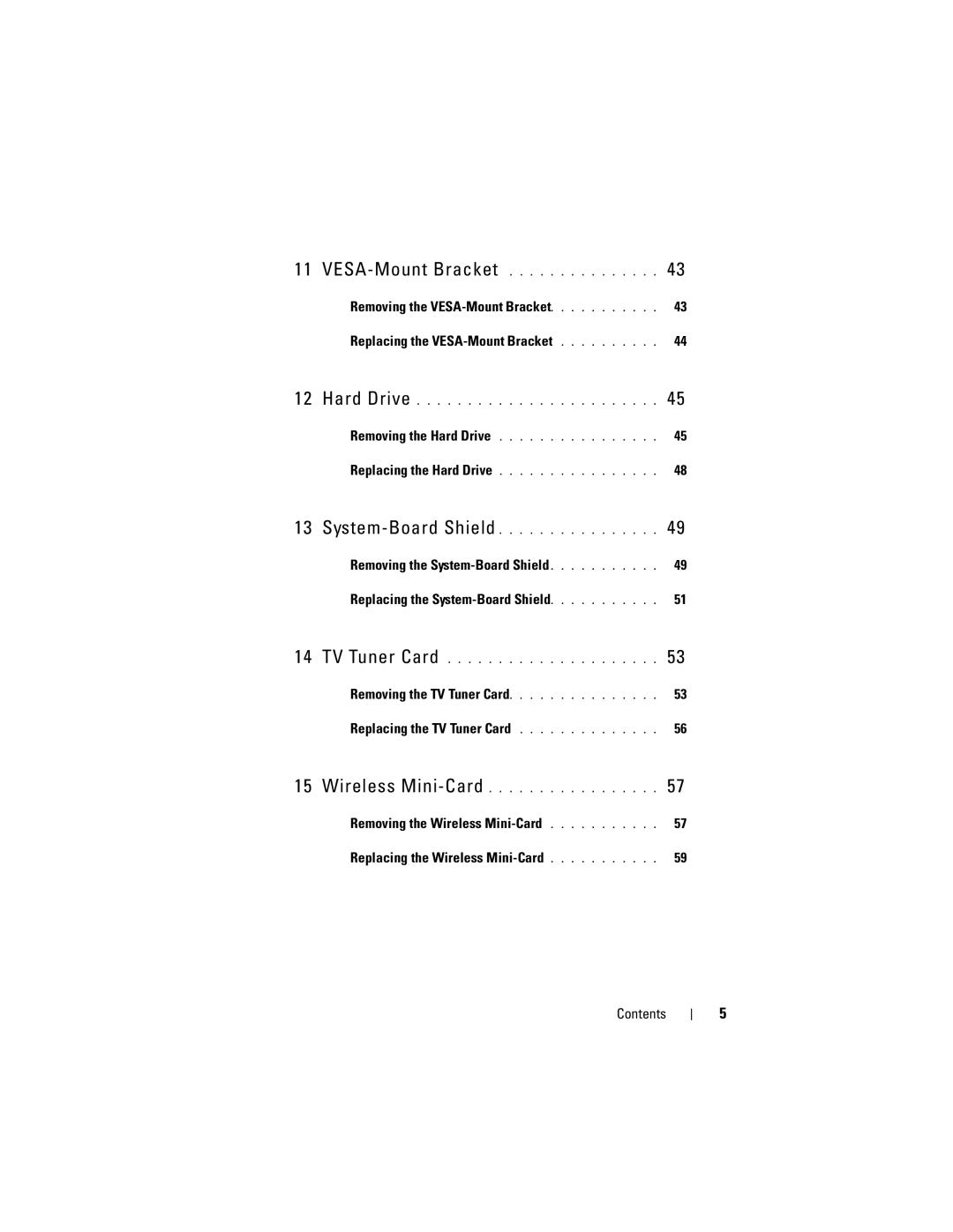 Dell 2330 owner manual Replacing the TV Tuner Card 