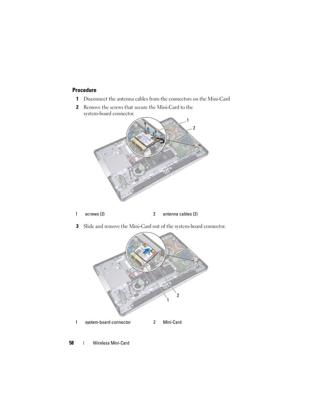 Dell 2330 owner manual System-board connector 