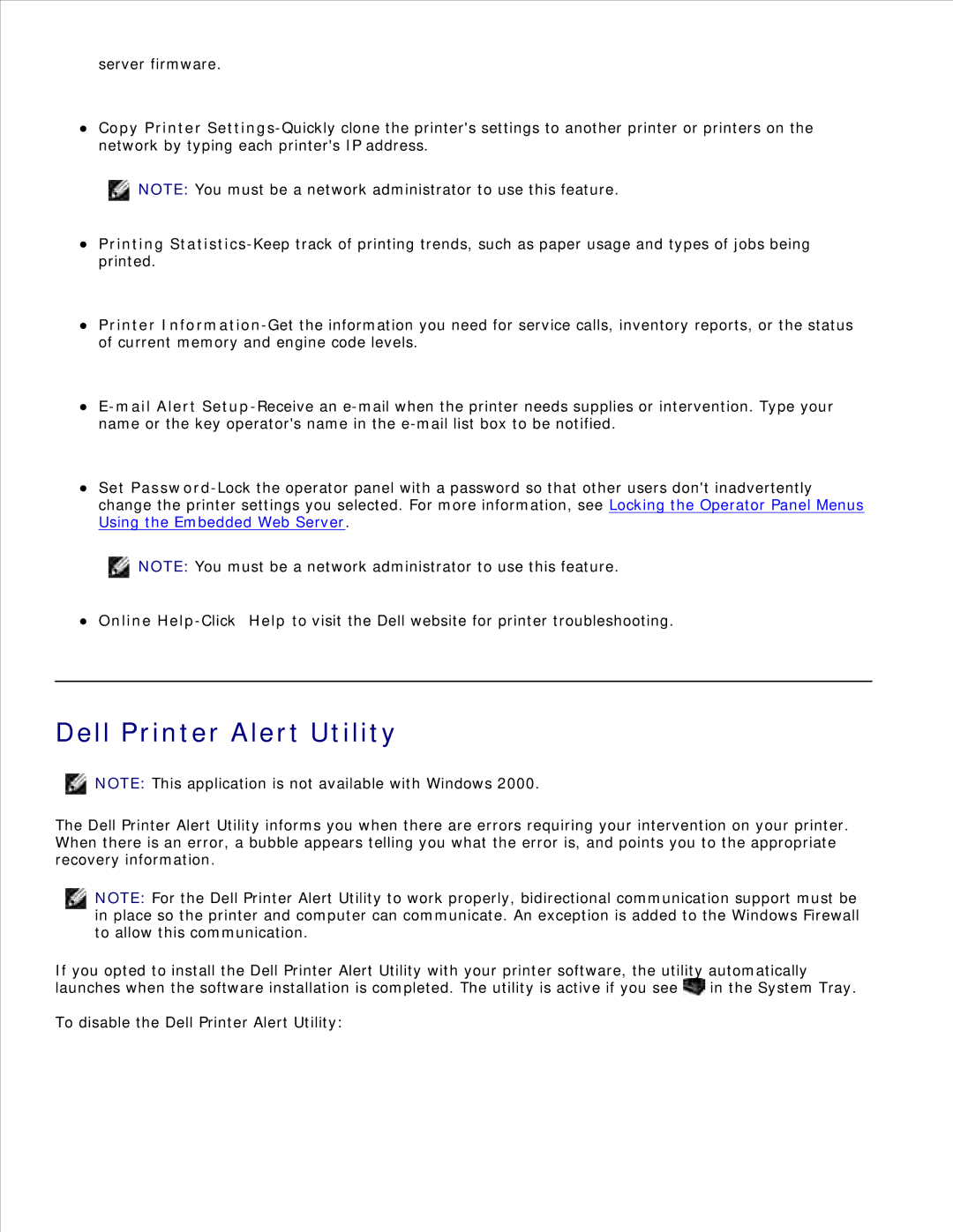 Dell 2330D/DN, 2350D/DN manual Dell Printer Alert Utility 