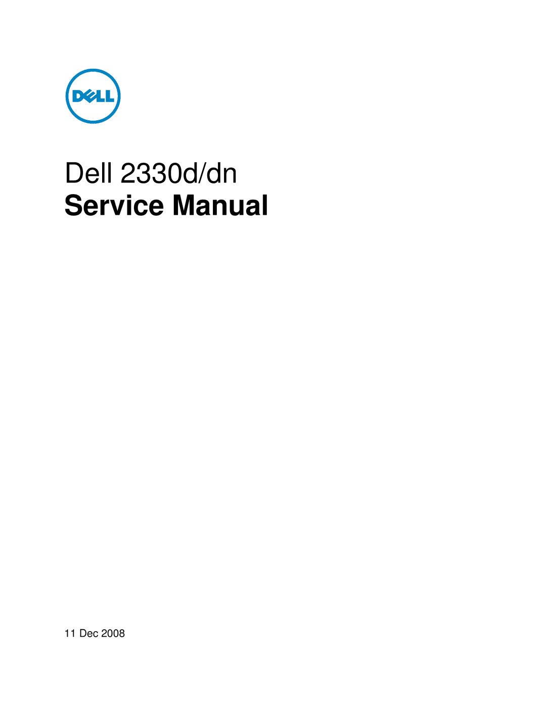 Dell 2330dn service manual Dell 2330d/dn 