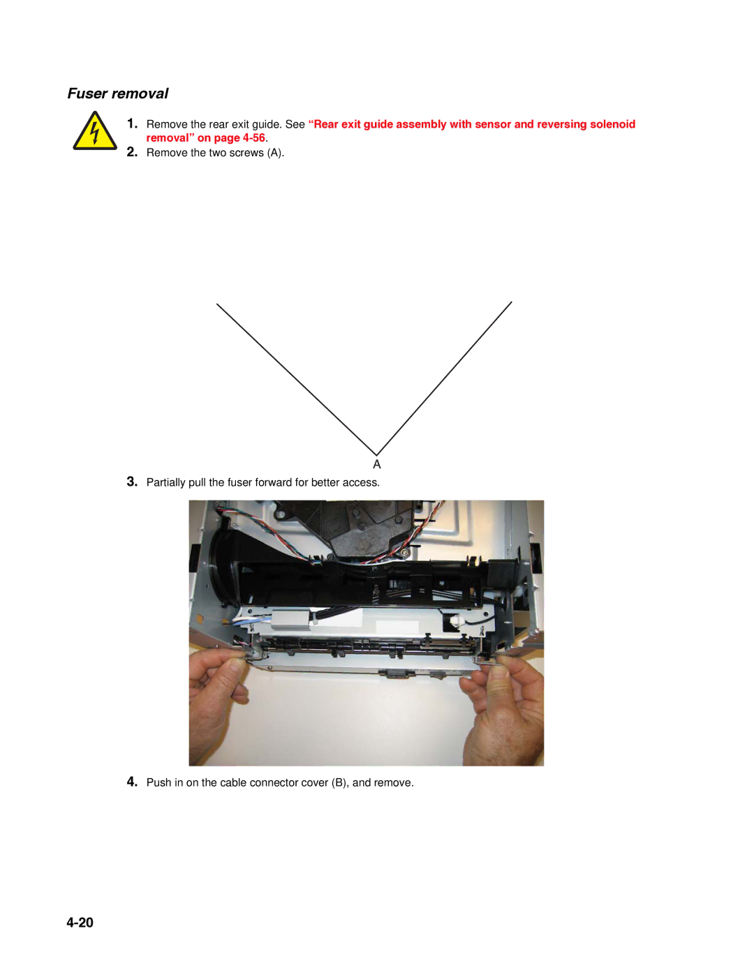 Dell 2330dn service manual Fuser removal 