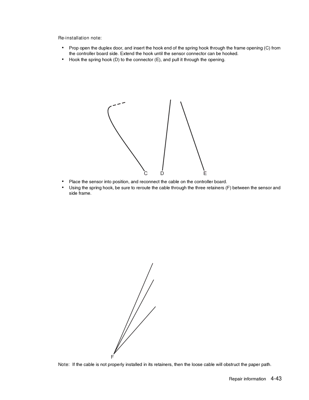 Dell 2330dn service manual Re-installation note 