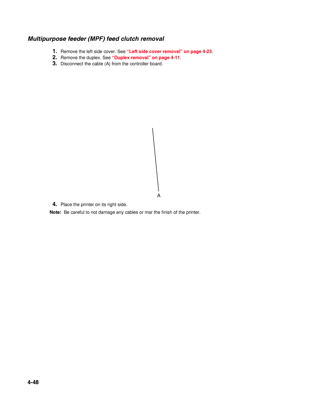 Dell 2330dn service manual Multipurpose feeder MPF feed clutch removal 