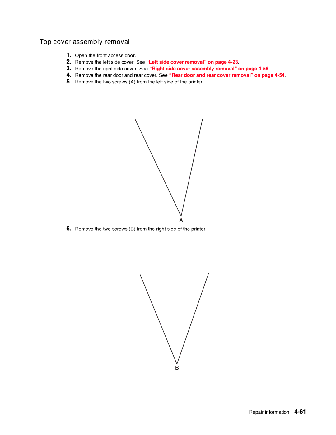 Dell 2330dn service manual Top cover assembly removal 