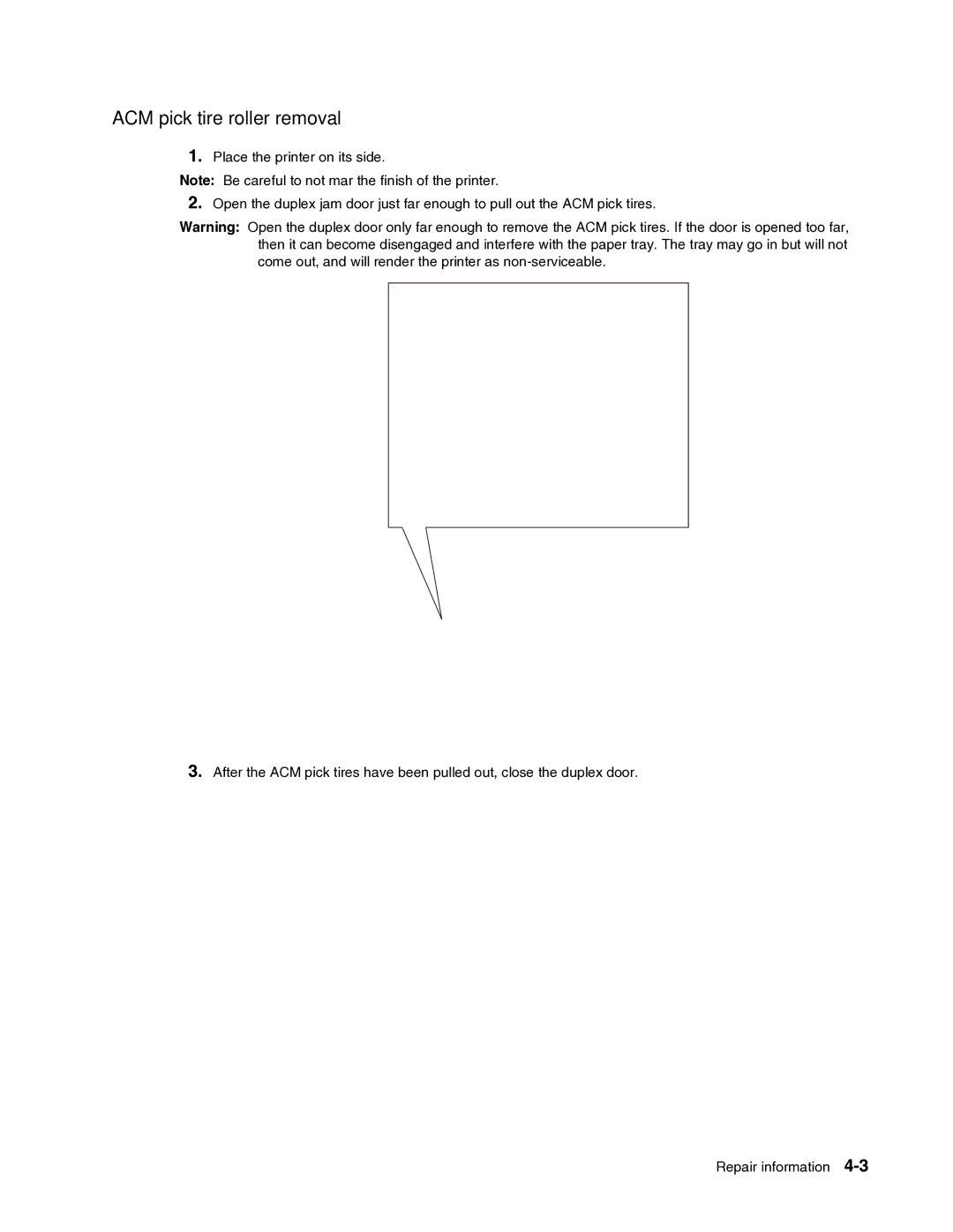 Dell 2330dn service manual ACM pick tire roller removal 