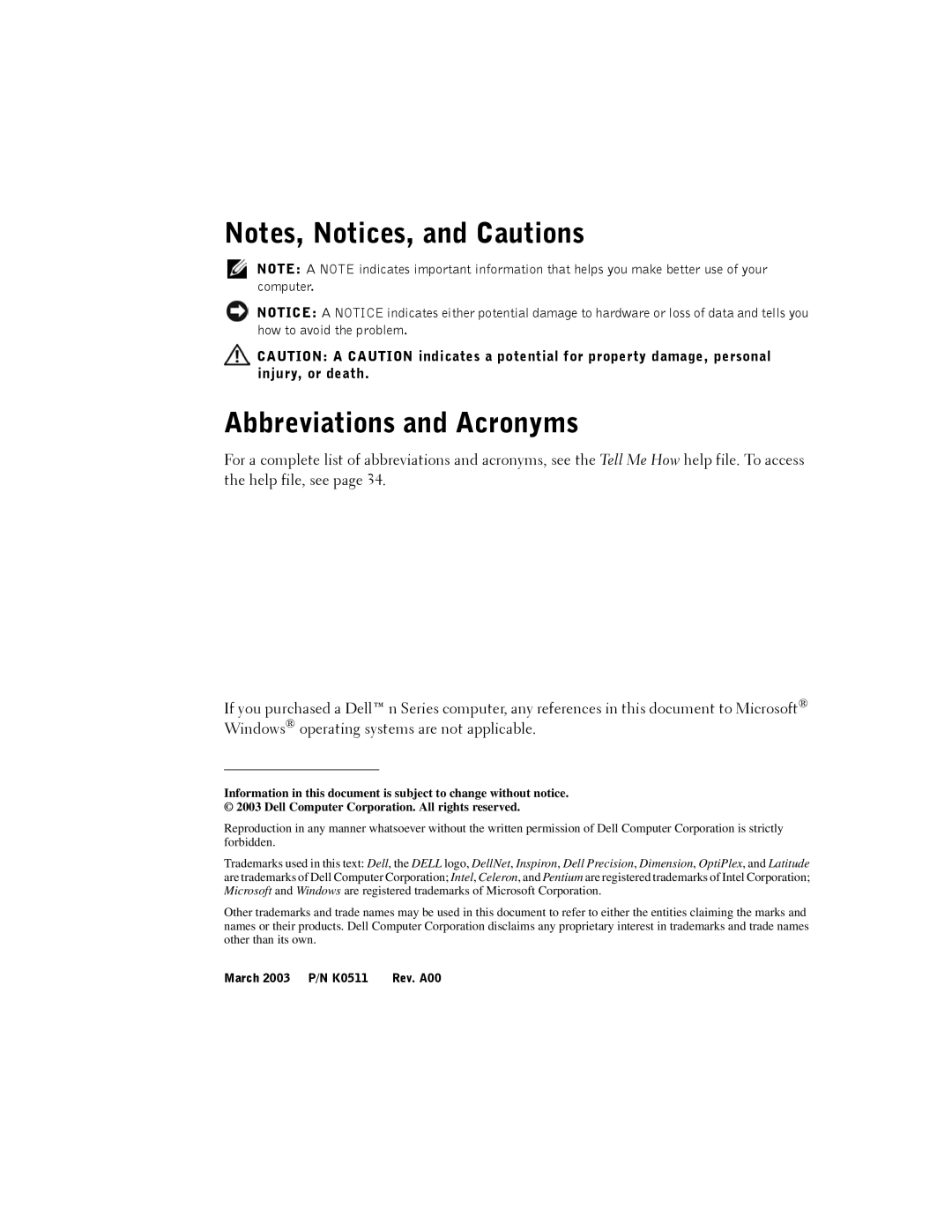 Dell 2350 manual Abbreviations and Acronyms 