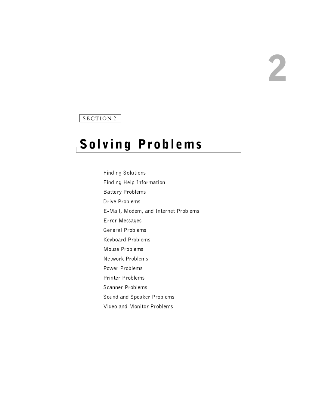 Dell 2350 manual Solving Problems 