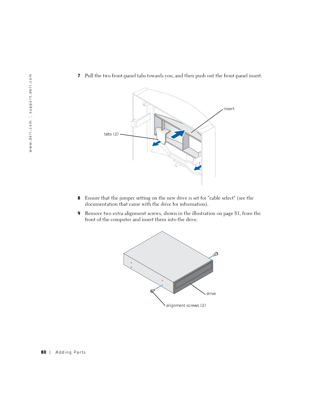 Dell 2350 manual Insert Tabs 