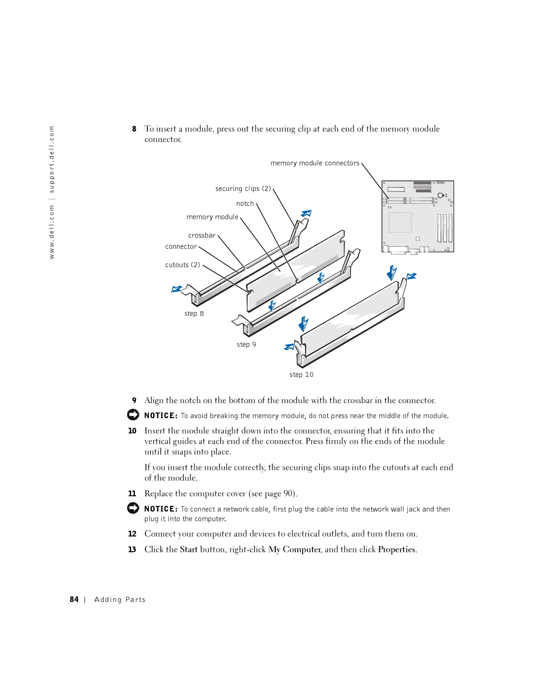 Dell 2350 manual Adding Parts 