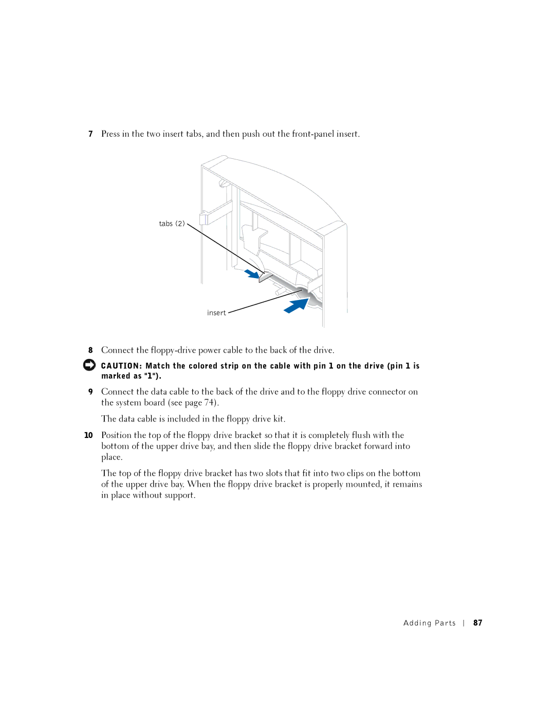 Dell 2350 manual Tabs Insert 