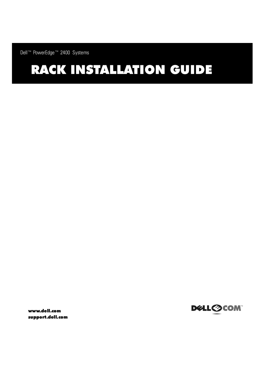 Dell 2400 manual Support.dell.com 