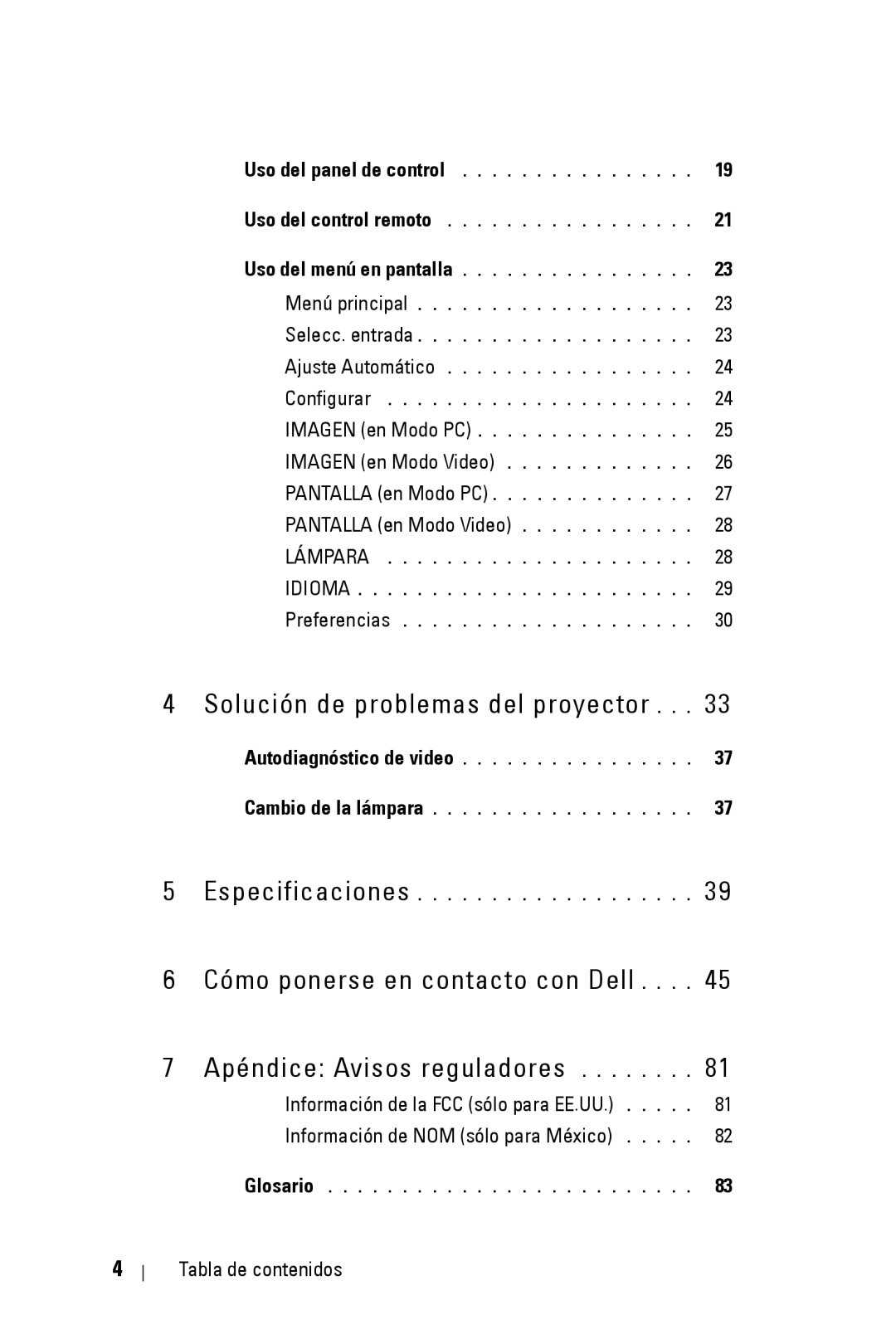 Dell 2400MP owner manual Solución de problemas del proyector 