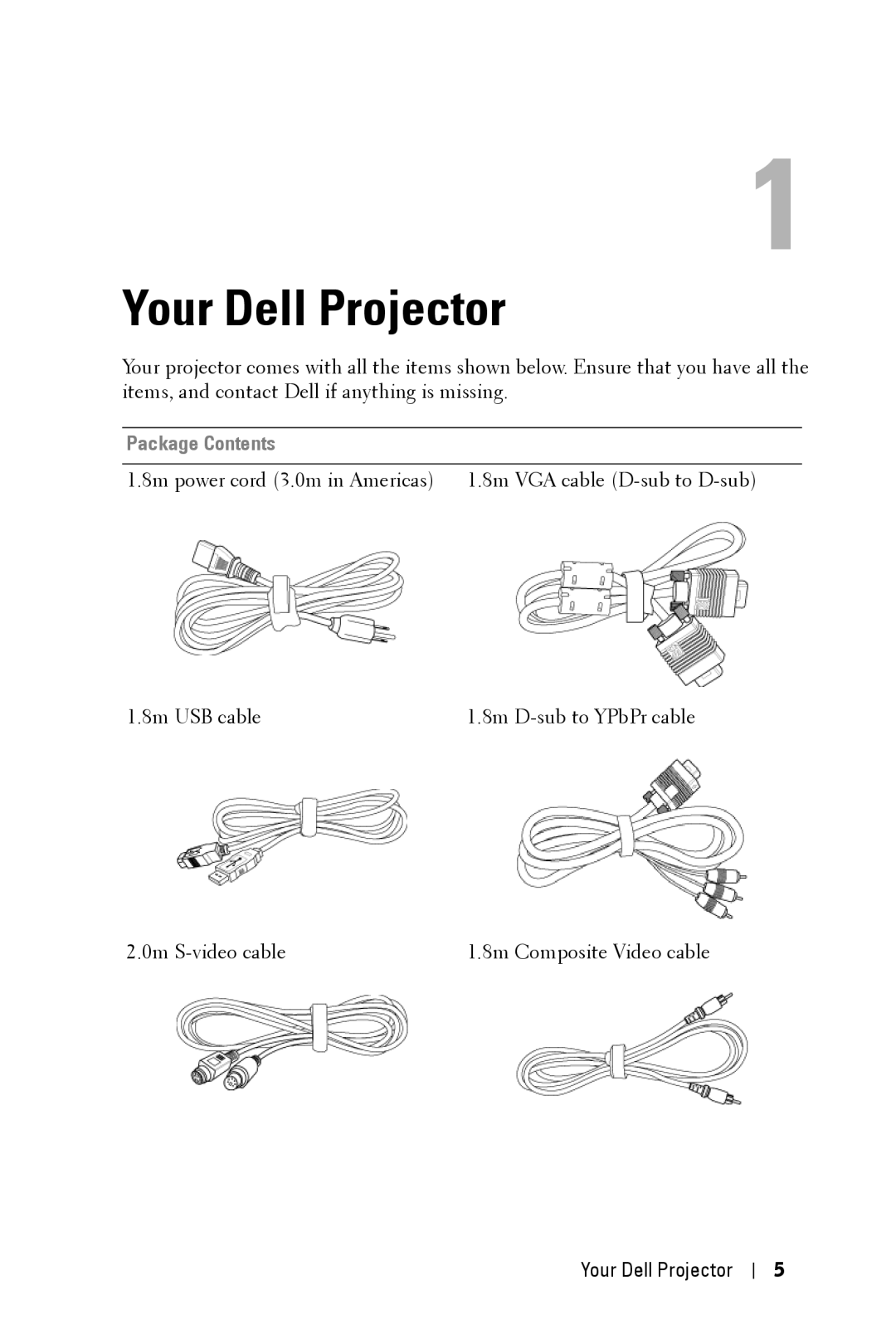 Dell 2400MP owner manual Your Dell Projector, Package Contents 