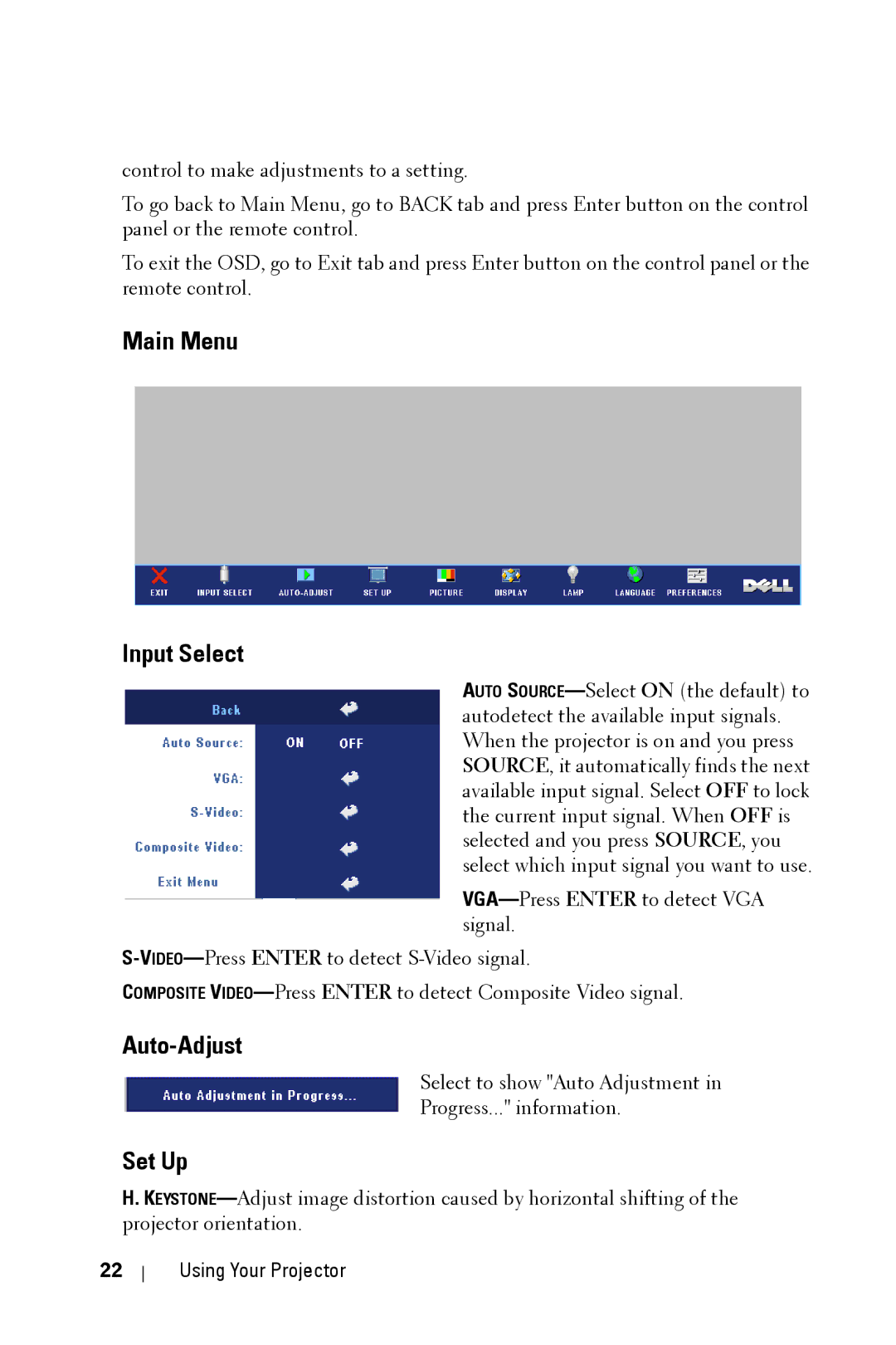 Dell 2400MP manual Auto-Adjust 