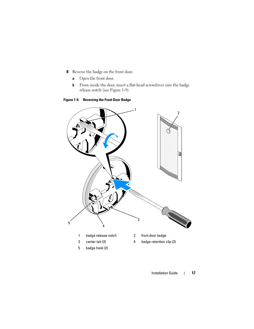 Dell 2420 manual Badge hook Installation Guide 