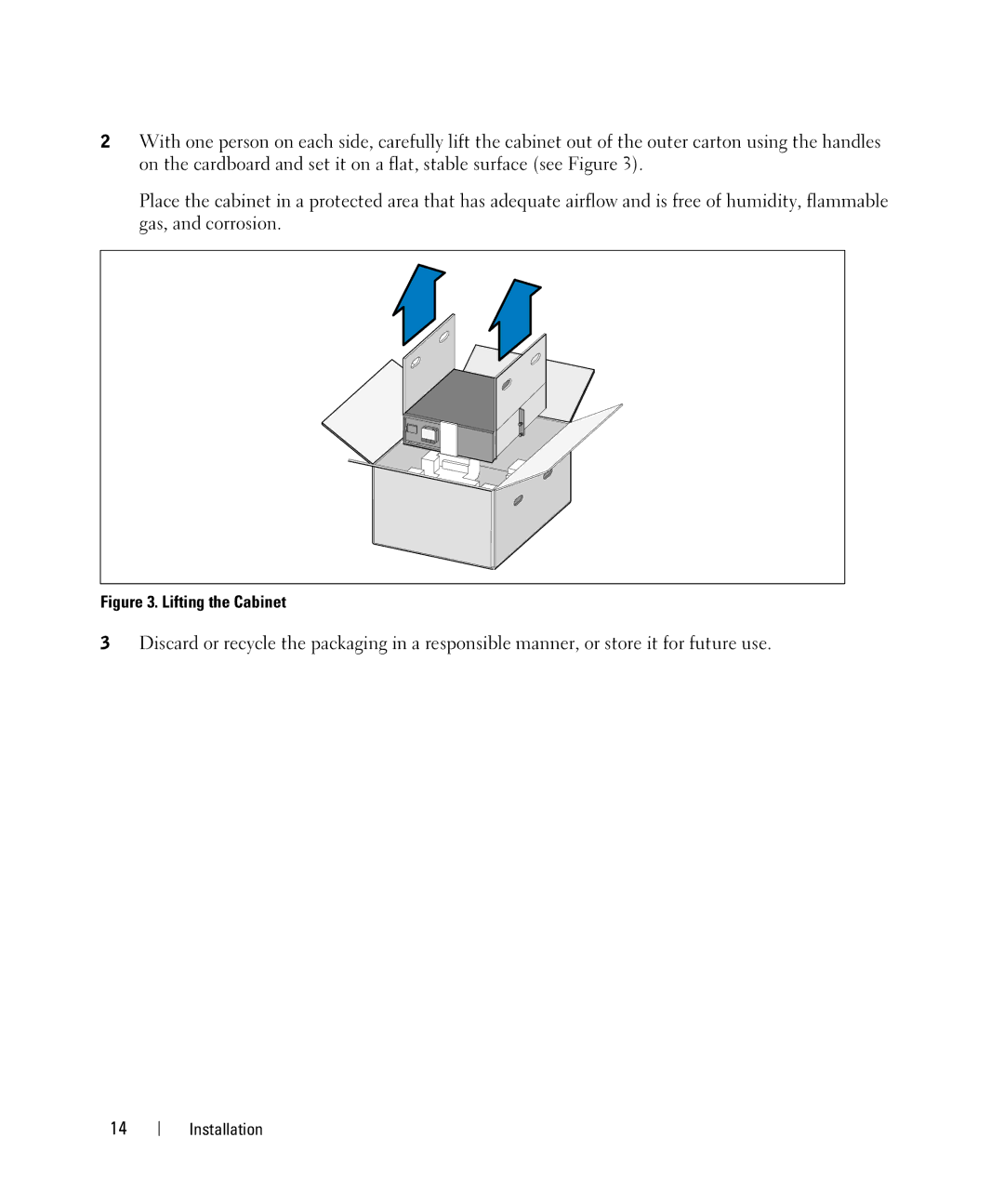 Dell 2700W manual Lifting the Cabinet 