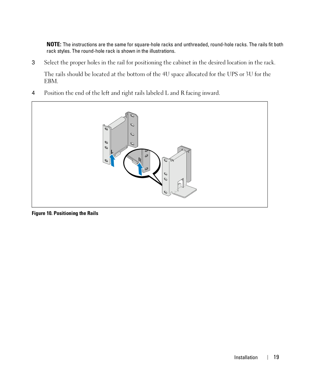 Dell 2700W manual Positioning the Rails 