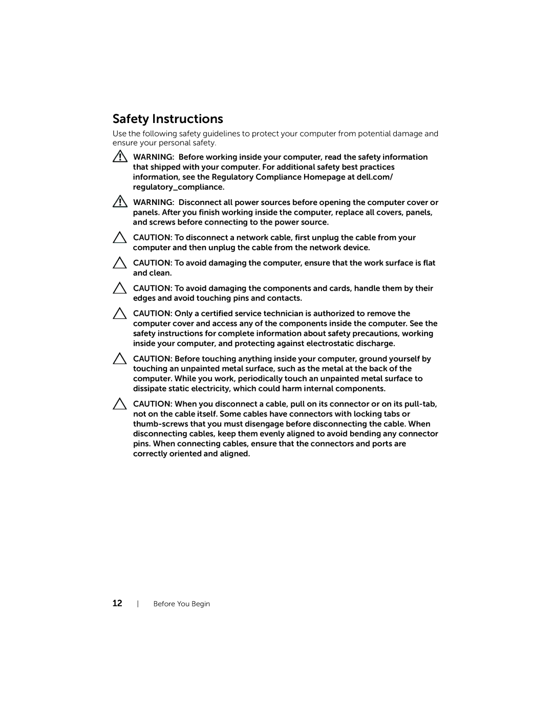 Dell 2710 owner manual Safety Instructions 