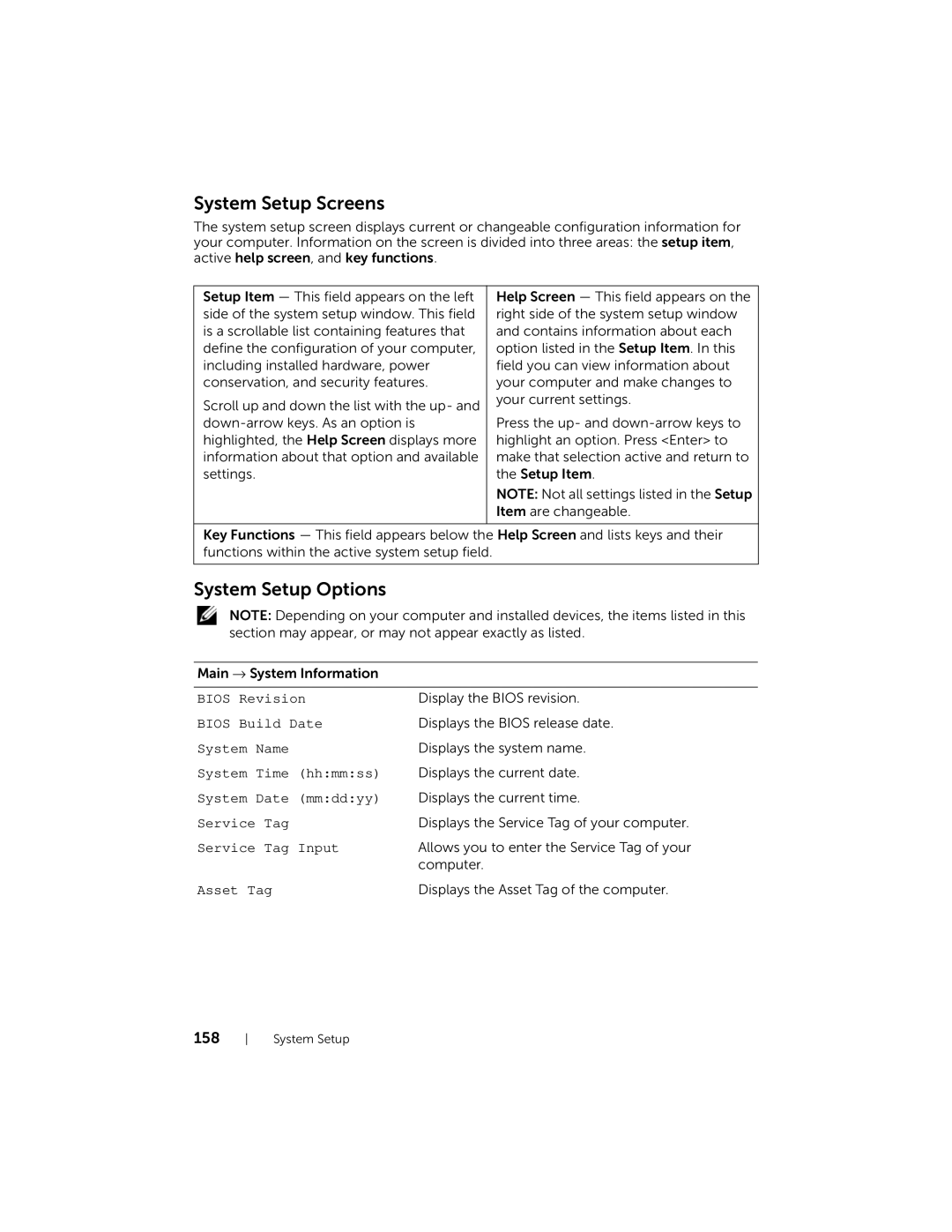 Dell 2710 owner manual System Setup Screens 