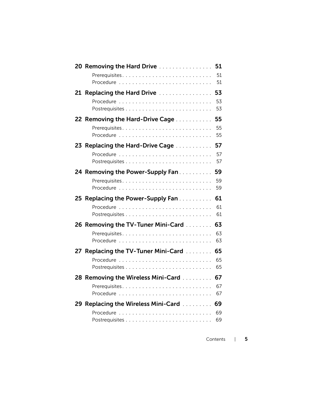 Dell 2710 owner manual Removing the Hard-Drive Cage 