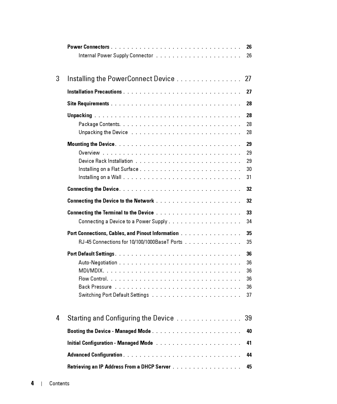 Dell 28XX manual Port Connections, Cables, and Pinout Information, Retrieving an IP Address From a Dhcp Server 