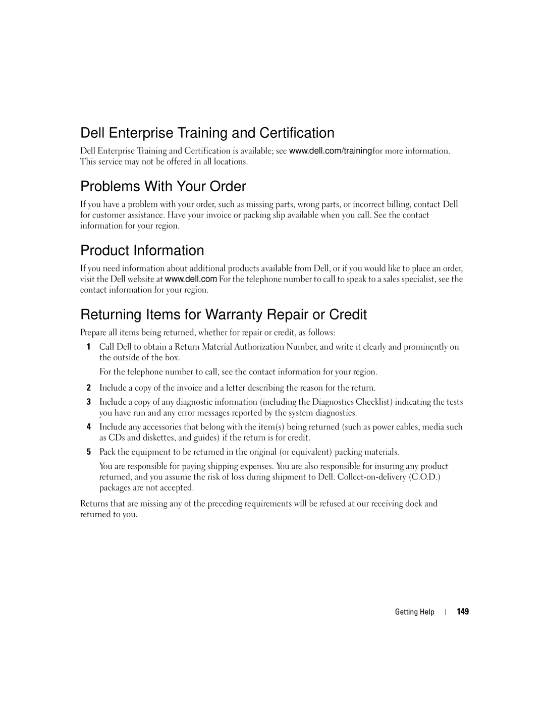 Dell 2900 owner manual 149 