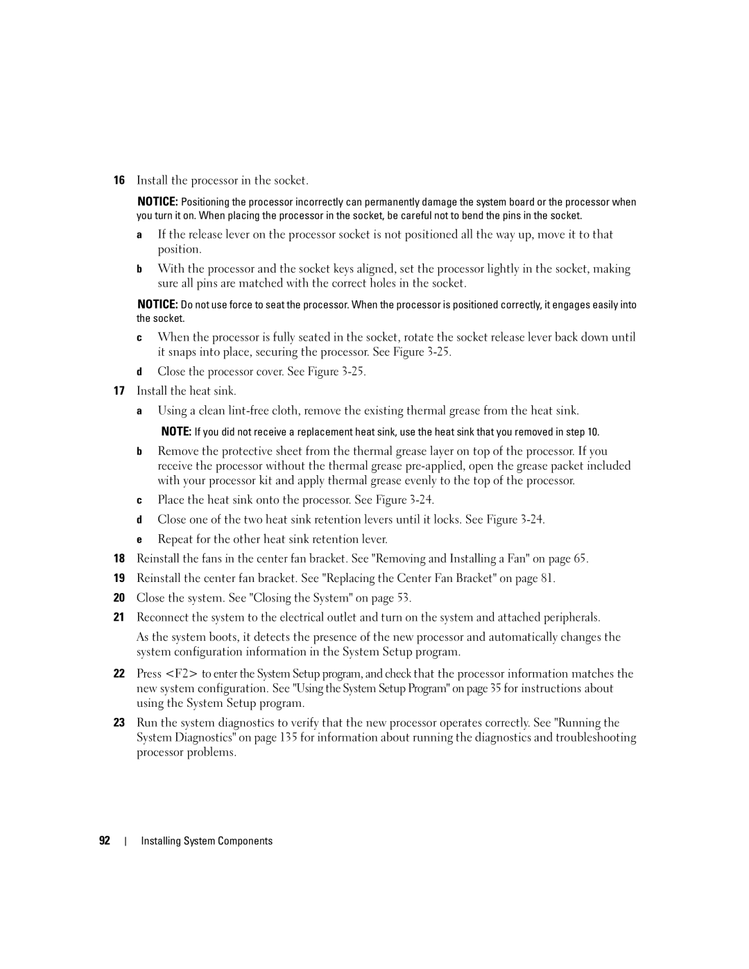 Dell 2900 owner manual Installing System Components 