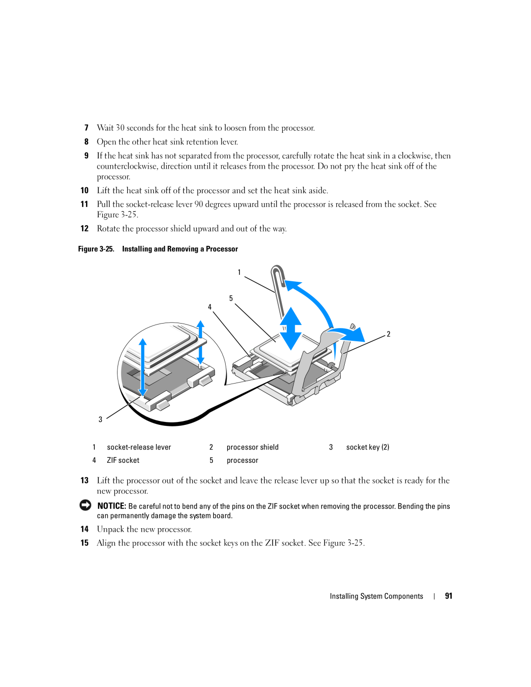 Dell 2900 owner manual Wait 30 seconds for the heat sink to loosen from the processor 
