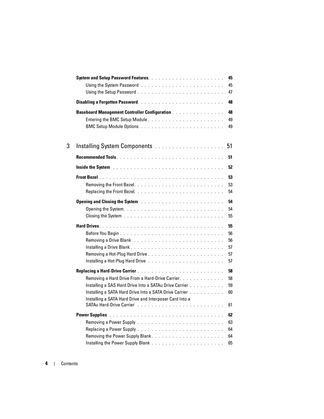 Dell 2950 owner manual Baseboard Management Controller Configuration 