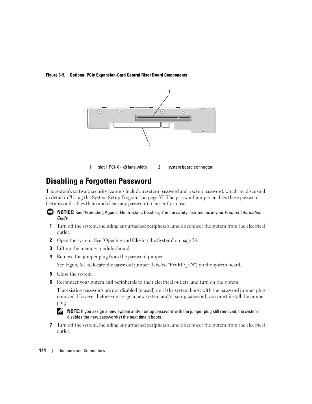 Dell 2950 owner manual Optional PCIe Expansion-Card Central Riser Board Components 