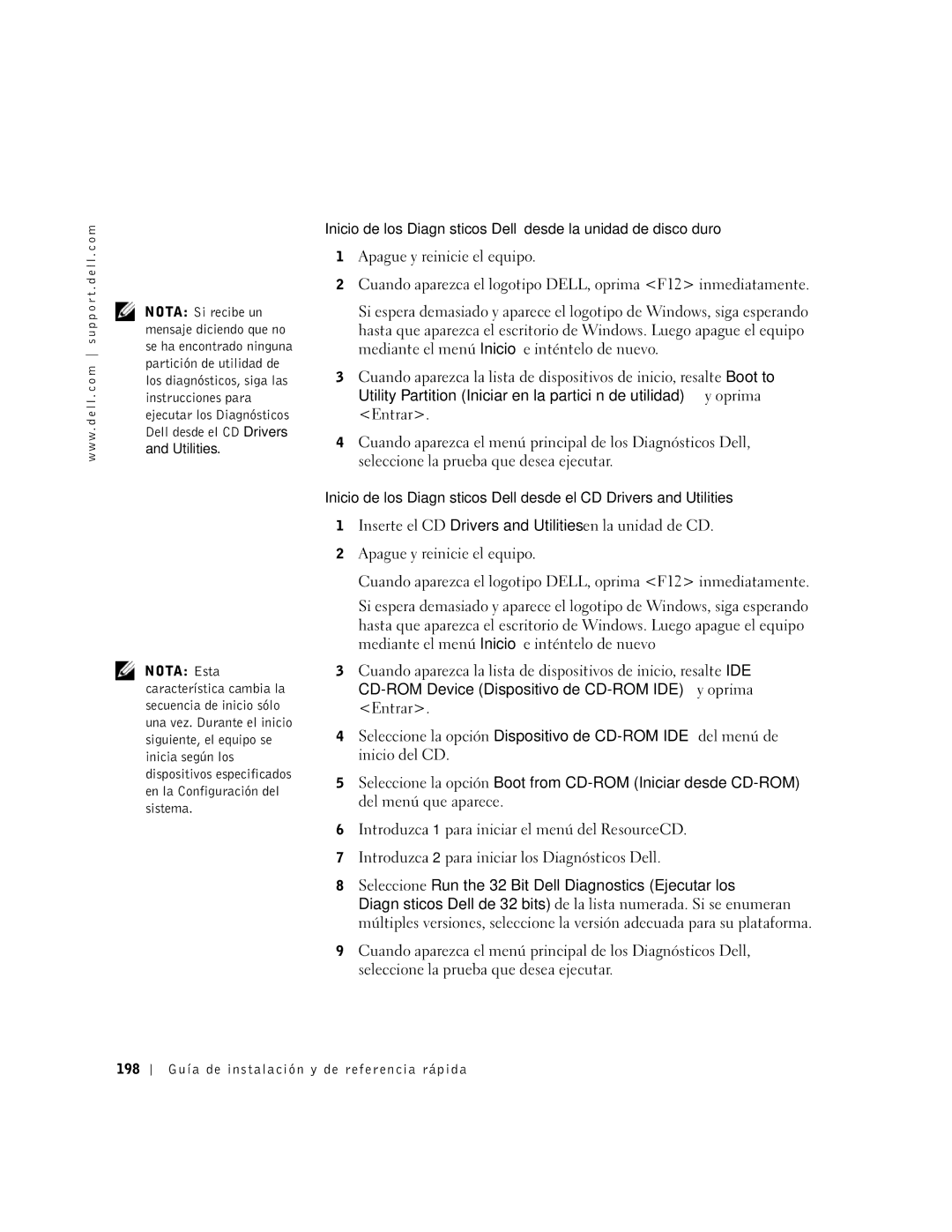Dell 2G110 manual 198 Guía de instalación y de referencia rápida 