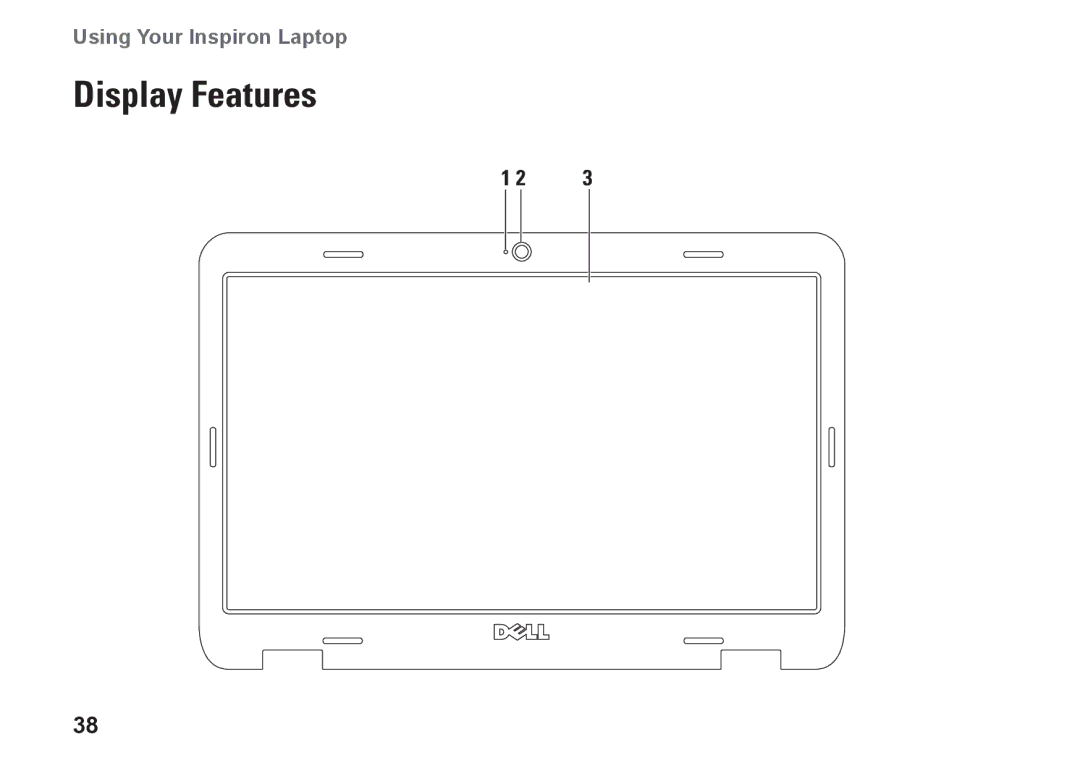 Dell N4010, P11G001, 02T7WRA02 setup guide Display Features 