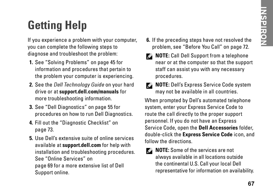 Dell 02T7WRA02, N4010, P11G001 setup guide Getting Help 